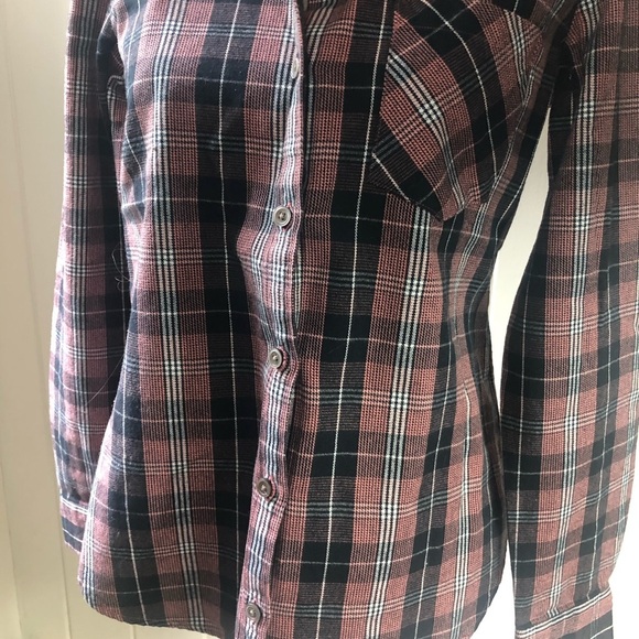 UGG Women's Elin Flannel Button Front Long Sleeve - Picture 6 of 8